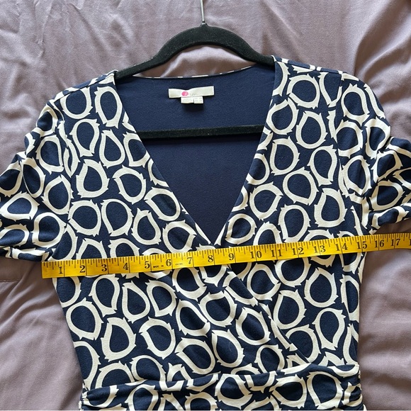 Boden Kassidy Jersey Navy and White Geometric Midi Dress- EUC - Picture 10 of 10